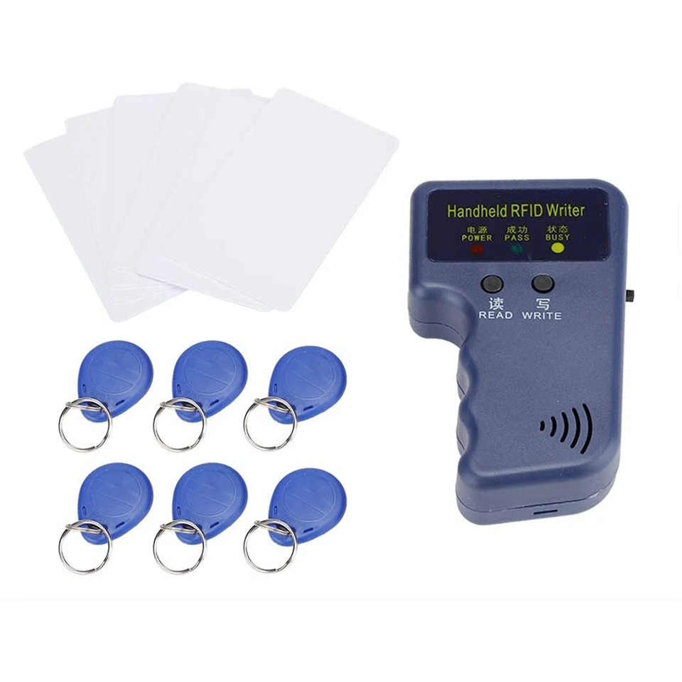 Ručné RFID Copier Copier 125KHz ID (EM4100/HID/AWID) Duplikátorový spisovateľ s 6 zapisovateľným kľúčom+6 zapisovateľnými kartami