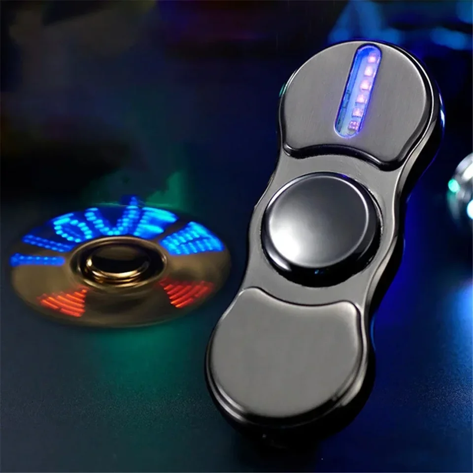 Ručné spinner USB Elektrické zapaľovacie LED prúžky prsty Plazma Plazma oblúk kovové kovové vetru odolné volfrám Tungsten Turbo pulzovaný zapaľovač