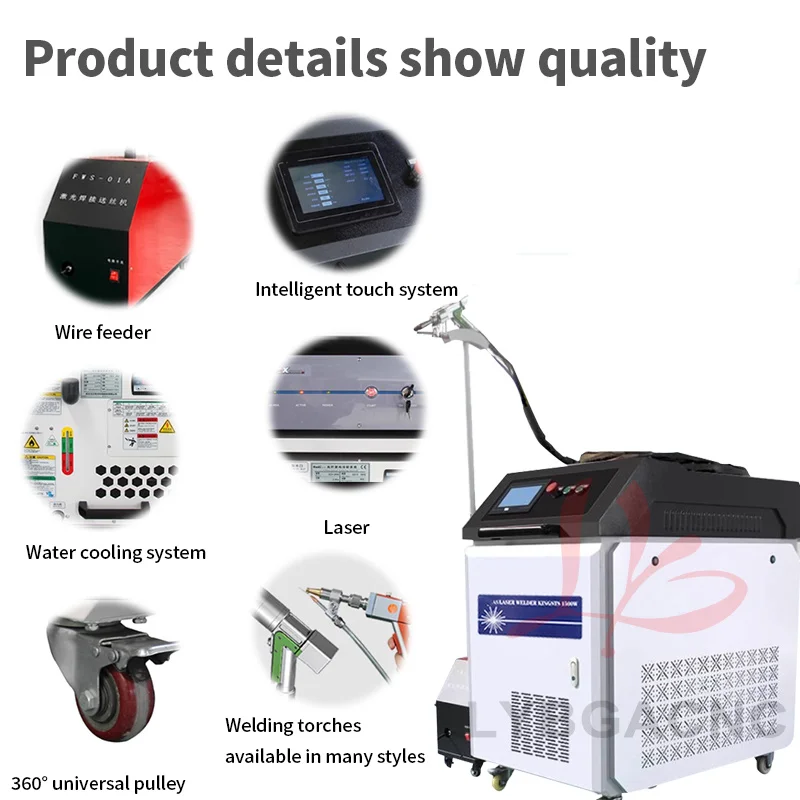 Ručné vlákno laserové zváracie strihacie stroj 5 v 1 Automatické čistenie zvárania zváraní 1500 W 2000W 3000W Max Raycus BWT laser