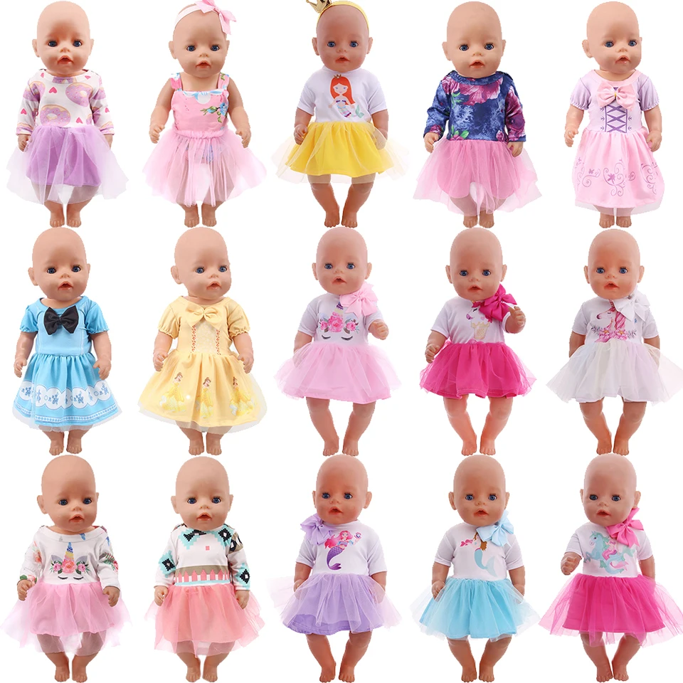 Ručné šaty pre bábiky Ručné šaty pre 18 palcov americké príslušenstvo pre bábiky Girl Girl Girl Girl 43 cm narodeného oblečenia Doll Adsessory naša generácia
