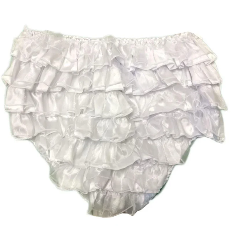 Ružová organza perspektívna obliekanie sa ako sissy role, ktorý hrá na zadný remienok, skladaný čipka z zástery na ramene pre dospelých mai