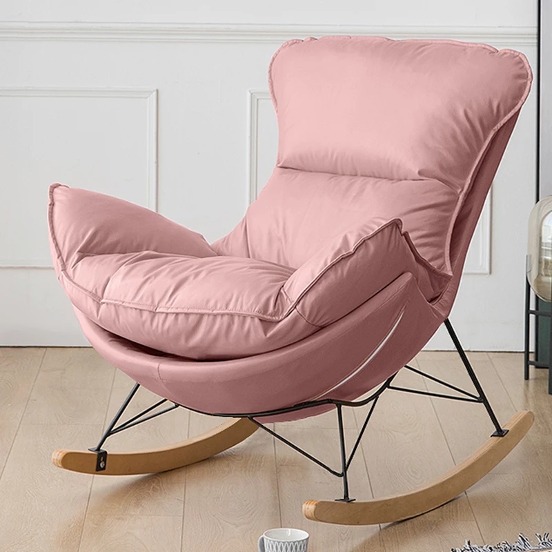 Ružové kovové záhradné obývacia izba stoličky Moderné celé telo hojdacie Nordické dizajnérske stoličky lenivé dospelé osoby salópalka Silla Plegable Furniture