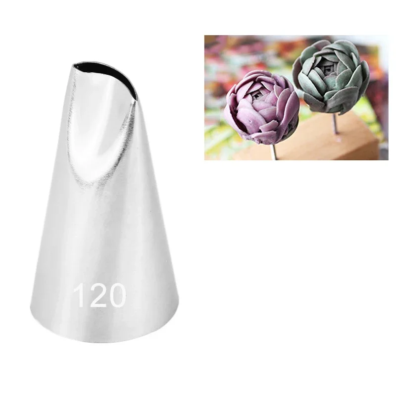 Ružové okvetné krémové potrubné trysky pečivo fondantné námrazy Tipy na pečenie Nástroje na zdobenie pečenia #120