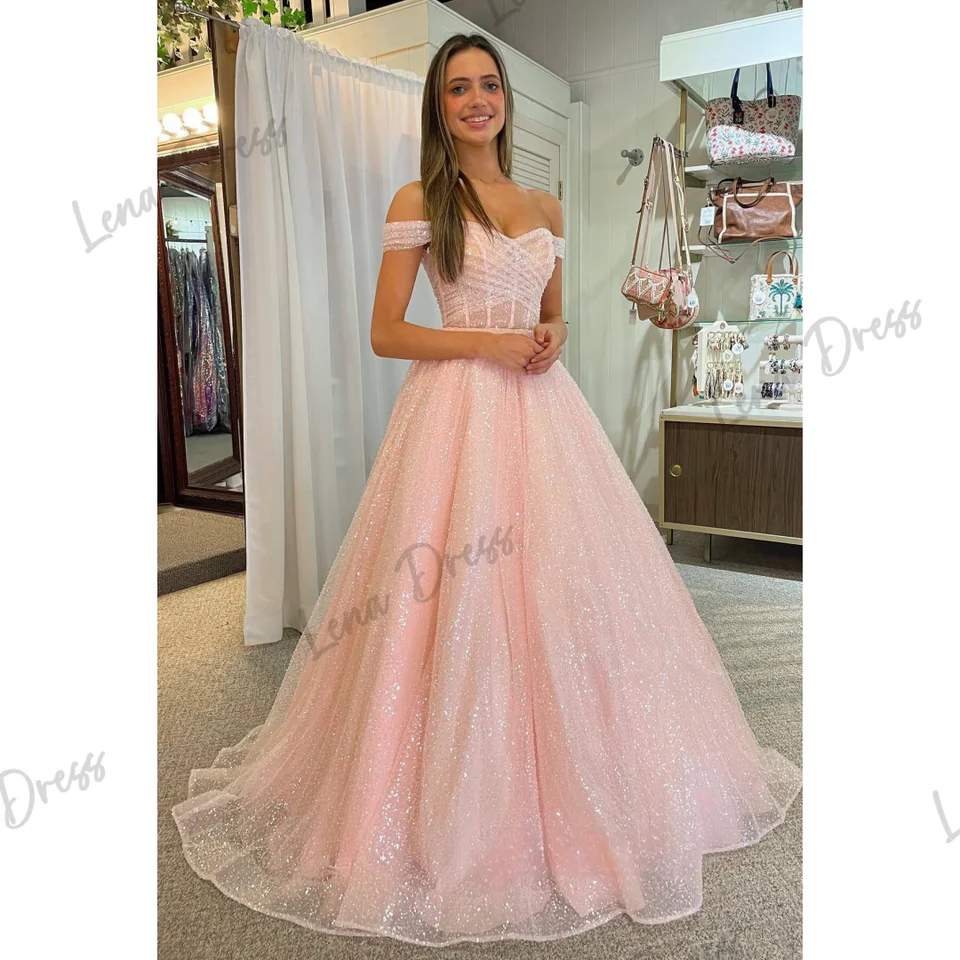 Ružové večerné šaty Žena Elegantné formálne šaty pre ženy večerné šaty Lesk