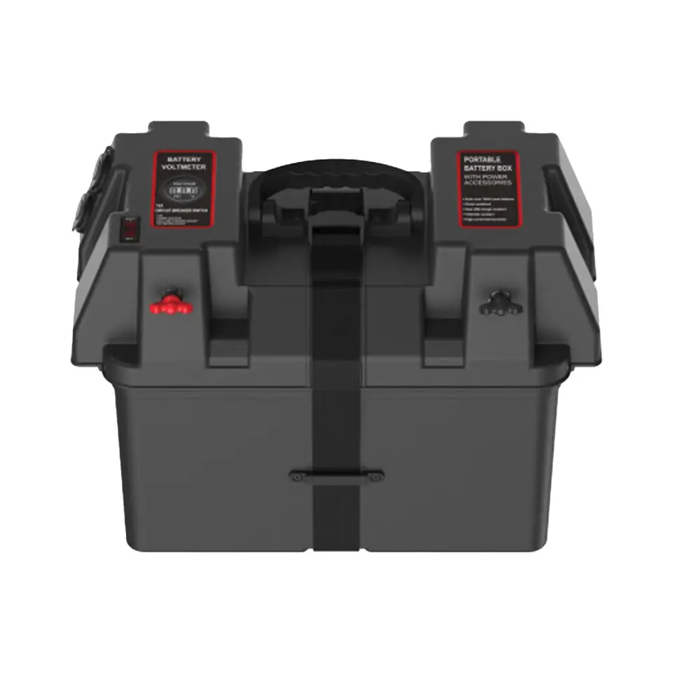 RV batériová skrinka USB porty batérie nosič pre SUV Camper Boat