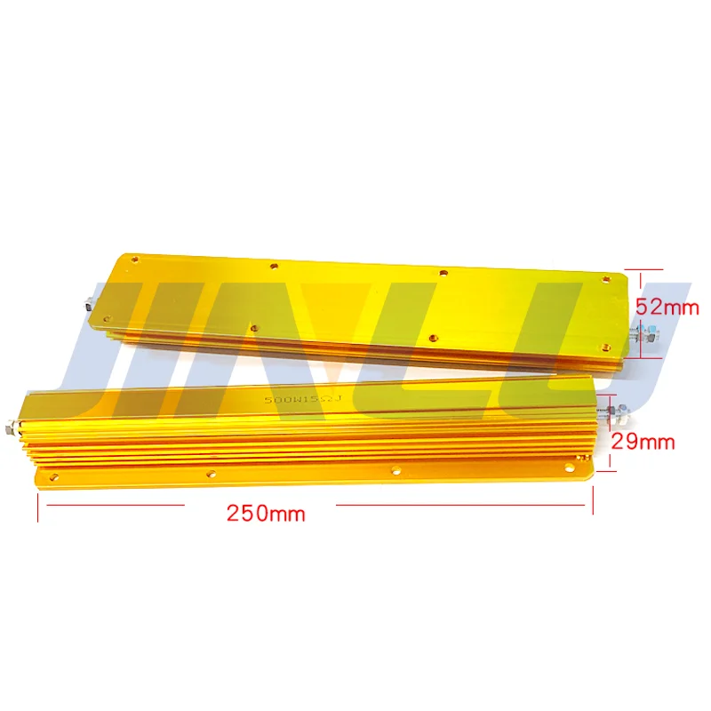 RX24 500W hliníkový kovový obalový rezistor 8 10 12 15 20 25 30 47 50 60 80 100 120 150 180 200 300 500 Ohm 1k 2k 3k 10k