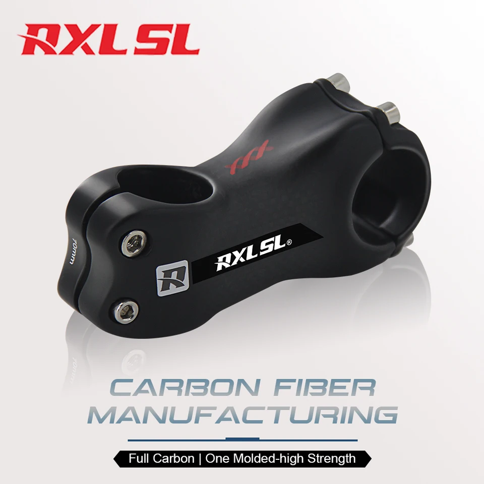 RXL SL Road Bicycle STEM 3K MATTE MTB STEMS STEMS 6/17 stupňa 70/80/90/100/110/120/130