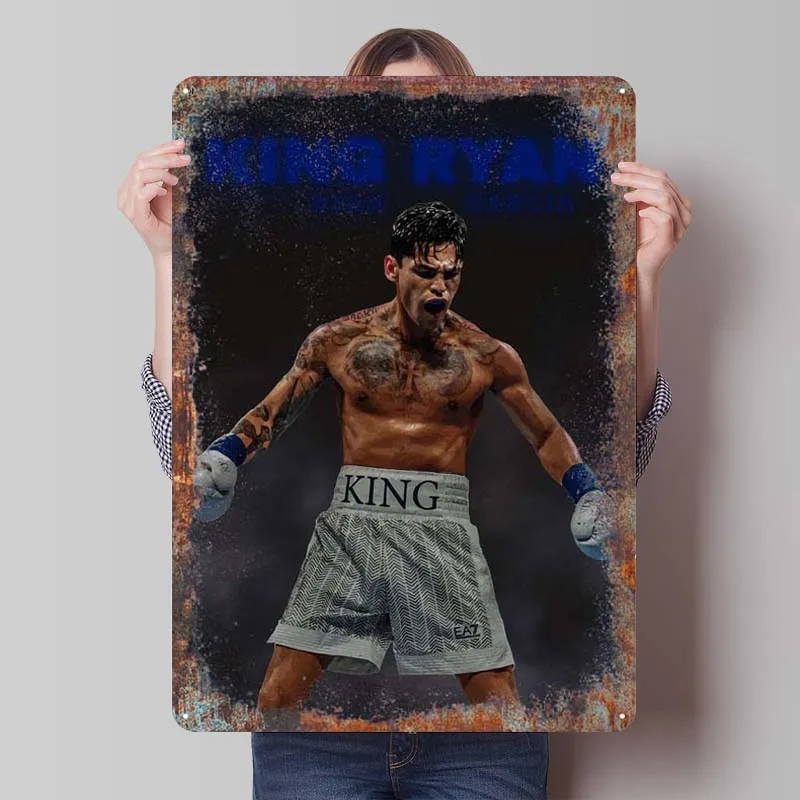 Ryan Garcia Sign Sign Sports Plagát Moderná domáca dekorácia obývacia izba Vlastná značka Tinplate pre nástenné umenie dekorácia prútik deko