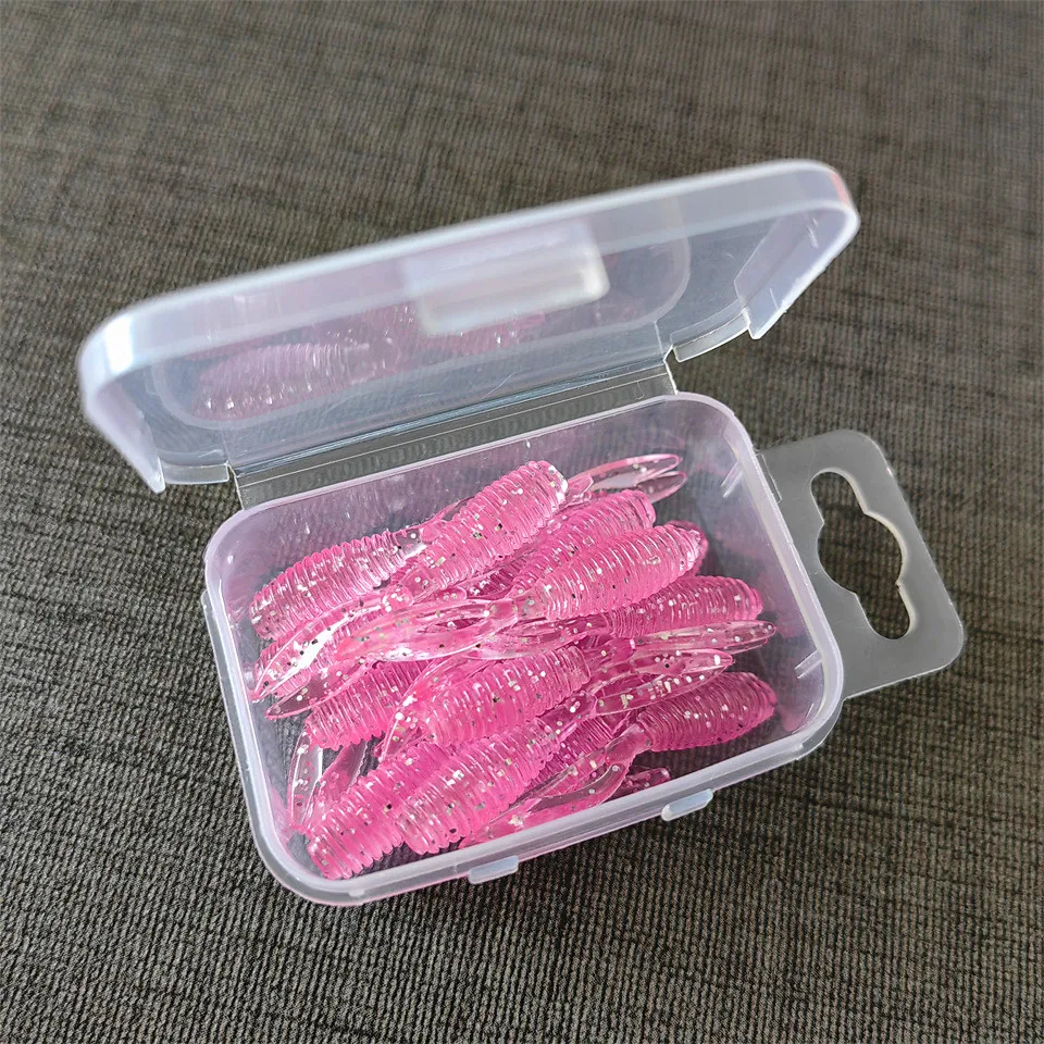 Rybárska mäkká návnada Červ Umelé návnady 36 mm/0,4 g 20ks/lot Rock Rishing Wobblers Leurre Poliev Lure Lure Pstrom Pstruhy Lures