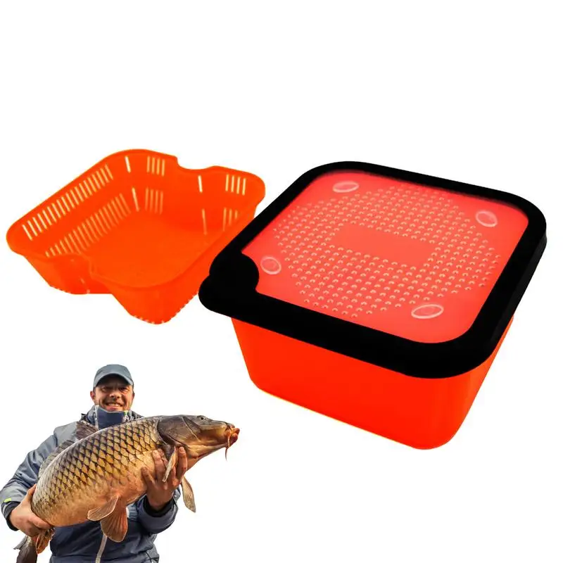 Rybárske červové návnady vedro Červené červené vetracie puzdro s vnútorným rámom Živé návnady na rybolov Live Carp Rybárske vybavenky