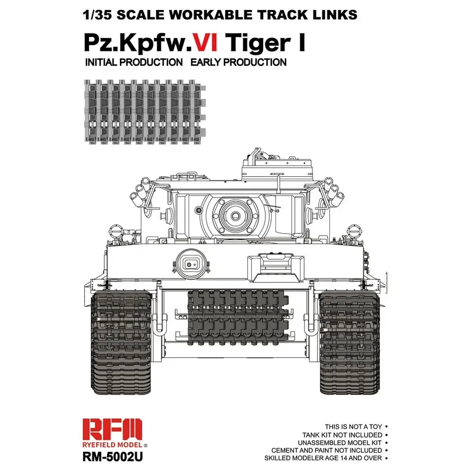 Ryefield Model RFM RM -5002U 1/35 Pracovná dráha pre Tiger I Forma Production - Scale Model Kit