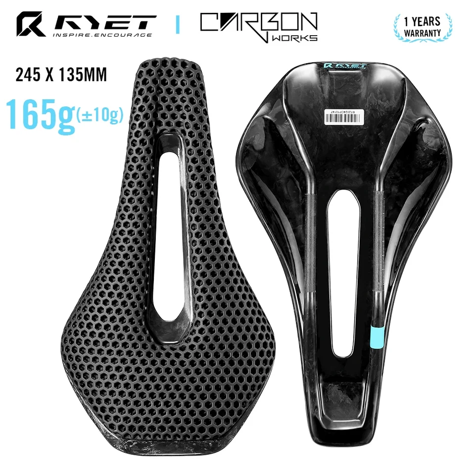 Ryet 3D tlačené plnohodnotné bicykle sedlo 245 mm *135/145/155 mm bicykel Saddle pre časti bicyklov bicyklov MTB Gravel Road