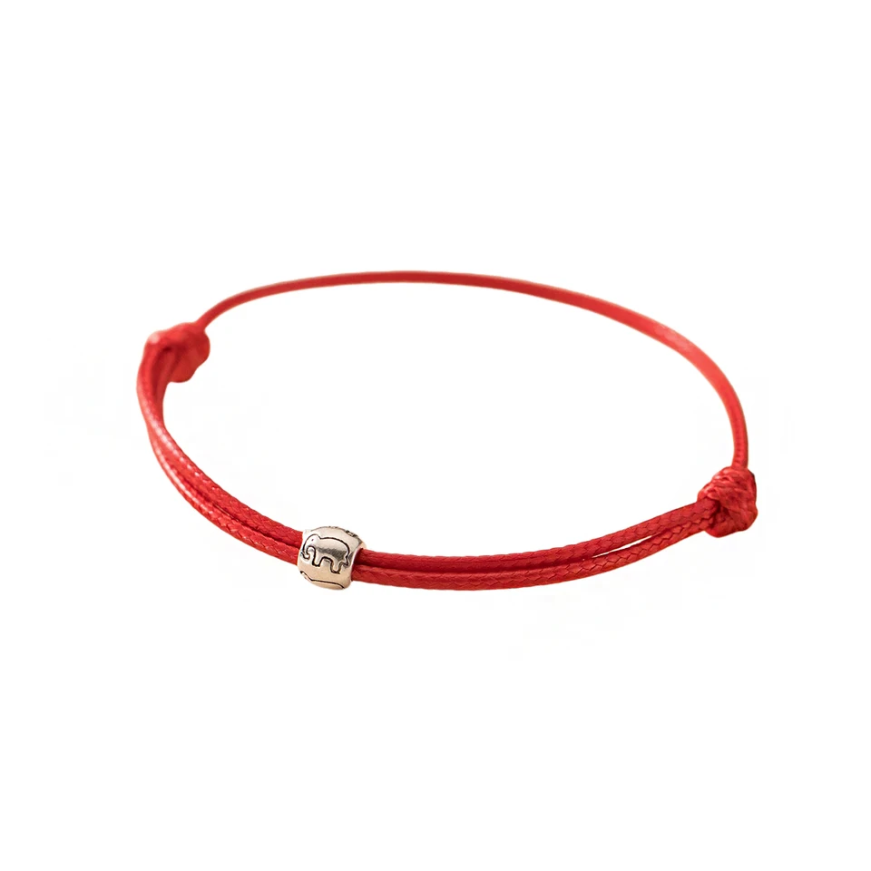 Ryju retro slon šťastné spletené reťazec náramok 925 Sterling Silver Luck Animal Ruky Ručne vyrobené