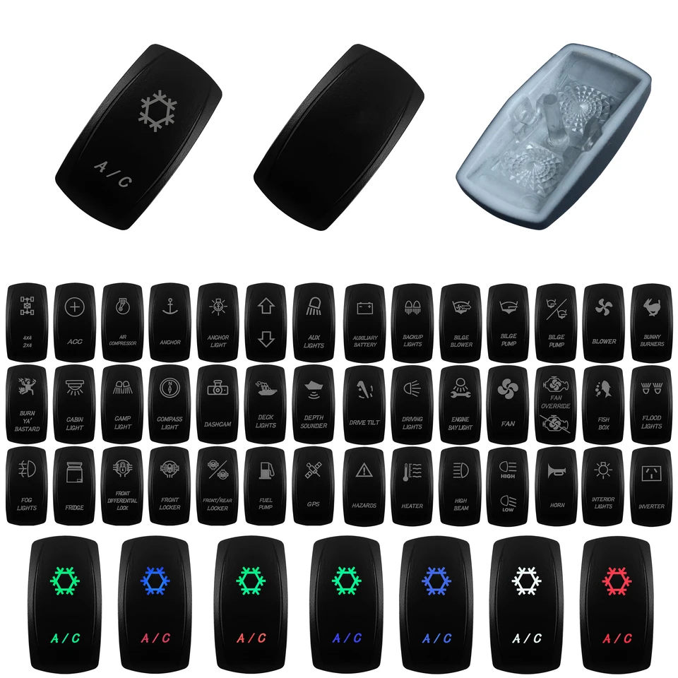 RZ Serials Car Boat Rocker Cap Switch Príslušenstvo Opravy súpravy pre loď ATV RZR RV Carling Narva Contura Výmena