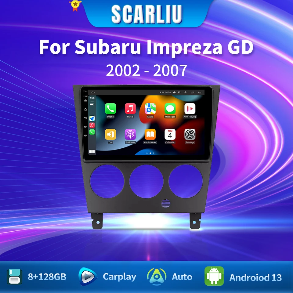 Rádio Android 13 pre Subaru Impreza GG 2003 2004 2005 2006 CAR Stereo Multimedia Video Player CARPLAY Auto GPS navigácia