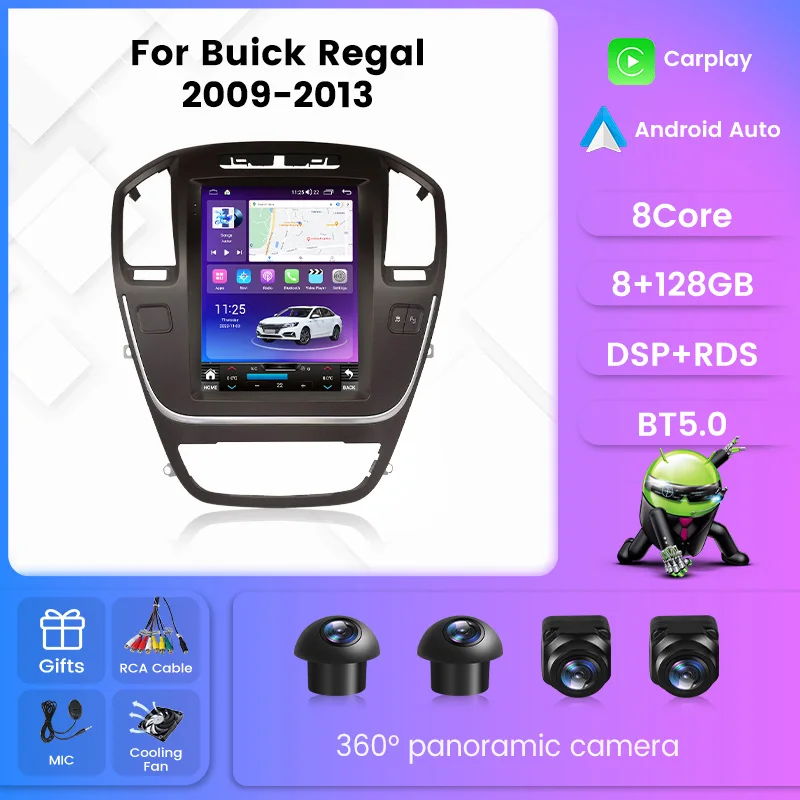 Rádio Android Auto Car pre Opel Insignia Vauxhall Holden Buick Regal 2009-2013 Tesla vertikálna obrazovka GPS multimediálny prehrávač DSP
