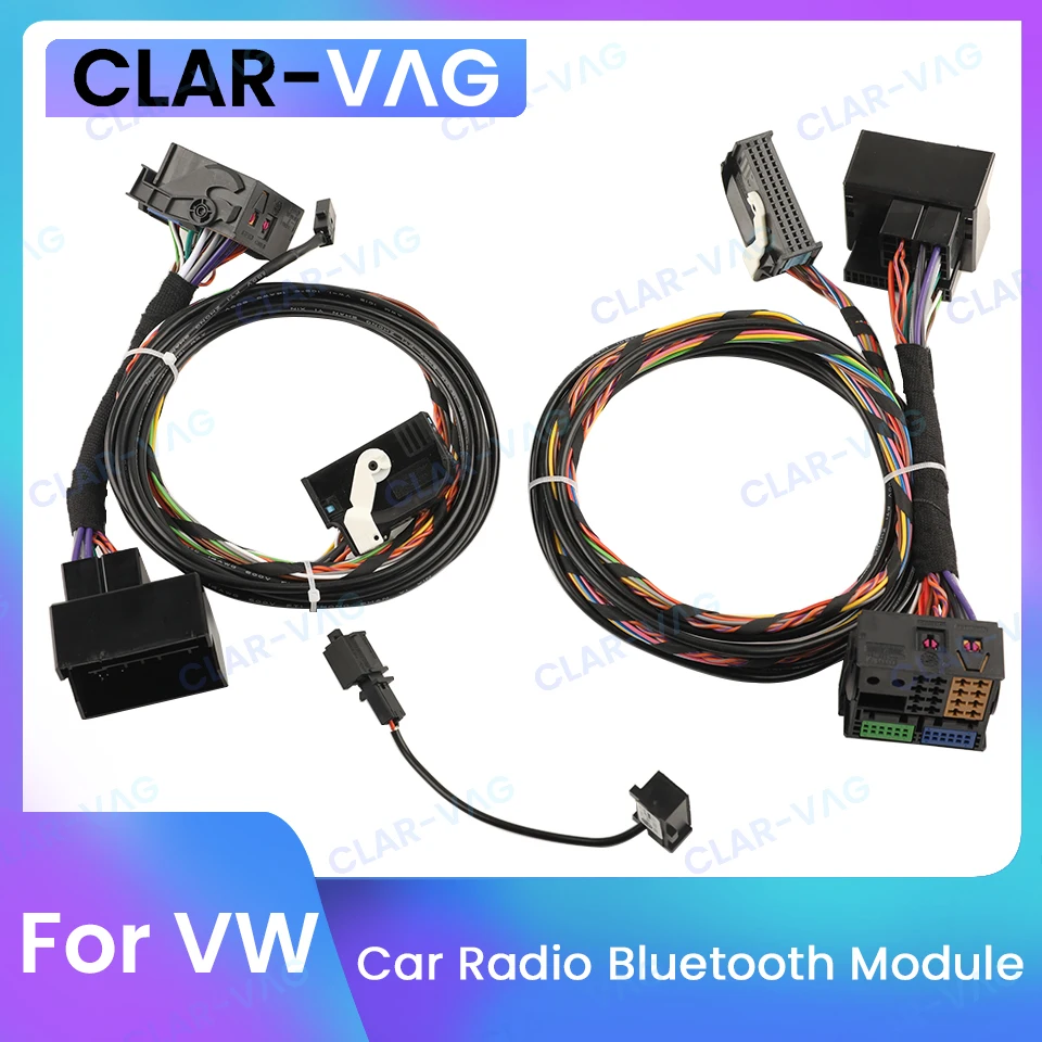 Rádio Autoru Radio Bluetooth Wire PQ PQ Plug and Play Wireless Microphne Harnss Cable pre VW RCD510 RNS510 9W2 9W7 9ZZ MIB Radio Radio