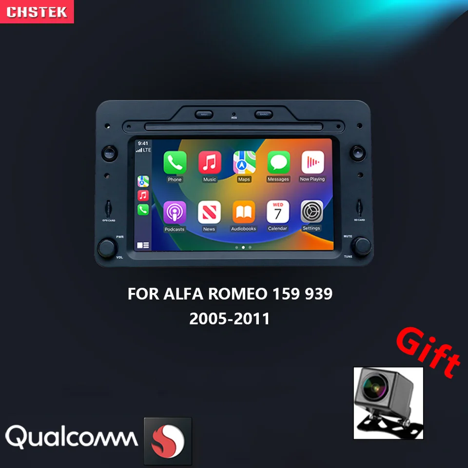 Rádio Car pre Alfa Romeo 159 939 Brera Spider Sportwagon 2005-2011 CarPlay Multimedia Bluetooth5.0 WiFi 4G GPS Android 13