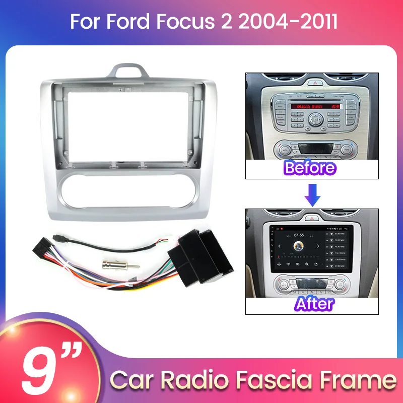 Rádio fascia fascia Fast pre Ford Focus 2 S-Max 2004-2011 CAR DVD DVD DVD DVD DVD Panel DASH DASH DASH DASH DASH DASK RÁM RÁM ORIKOVÝ RÁM
