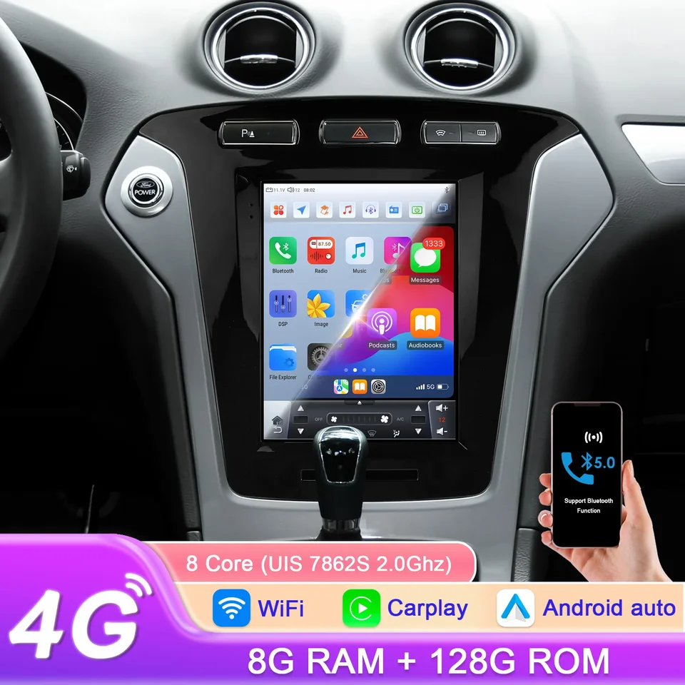 Rádio Hizpo Android Car pre Ford Mondeo Mk4 Galaxy A/C 2011-2013 Multimediálne video 2Din 9.7 4G CarPlay Navigation HeadUnit Stereo
