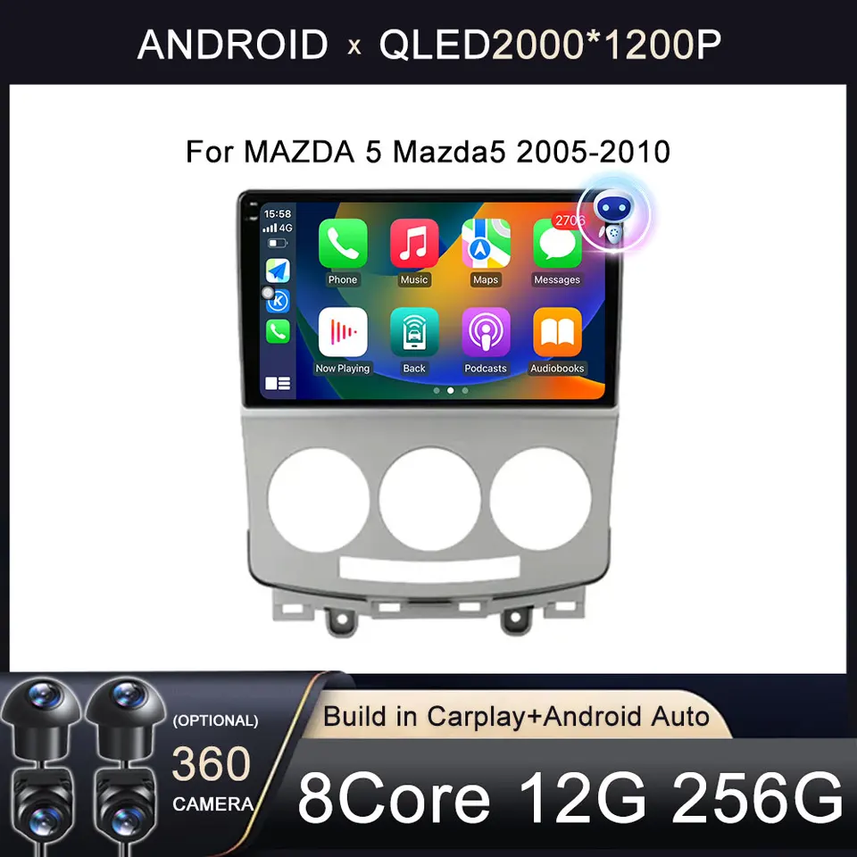 Rádio pre Android Car pre Mazda 5 Mazda5 2005-2010 4G CarPlay Multimedia Video Player Navigation GPS 2 DVD Stereo Head Unit