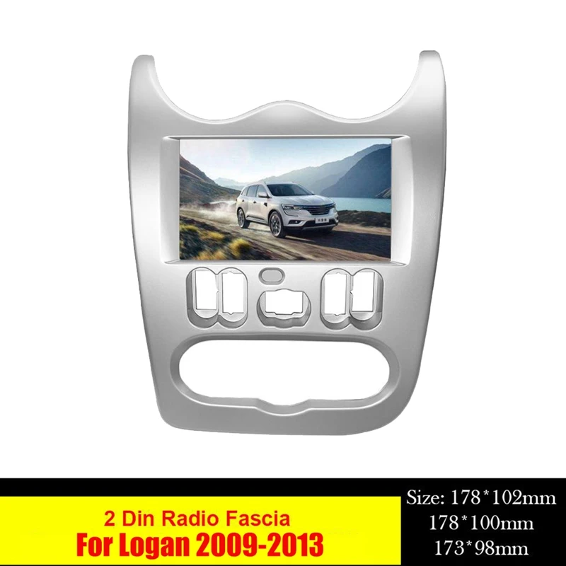 Rádiový fáza DVD DVD DVD DVD pre Renault Logan 2010-2013 LHD 7-palcový adaptér CD PANEL Kit