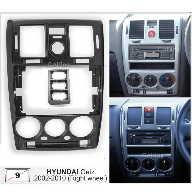 Rádiový panel pre automobil s 7/9 palca pre Hyundai Getz 2002-2011 Dash Kit Inštalácia FACIA COSOL COSOLE ZARIADENIE GPS