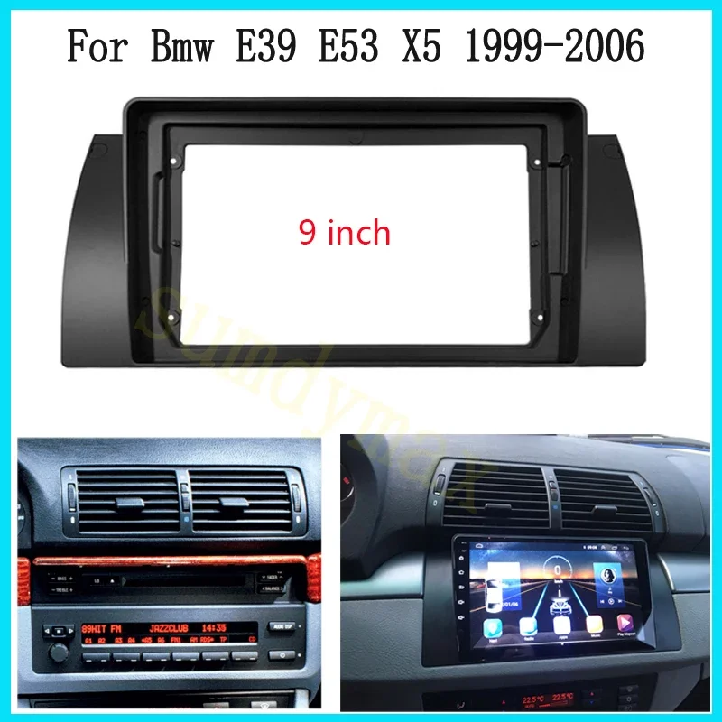 Rádiový rádiový rádiový rádiový rádiový rám pre BMW 5Series E39 E53 X51995-2006 Súprava panelového panela Auto