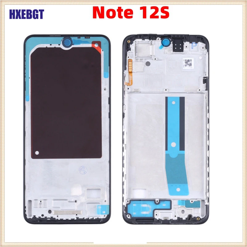 Rám LCD pre Xiaomi Redmi Note 12s predný rám podvozku stredné puzdro rámový nálepka Smartphone Opravy dielov Smartphone