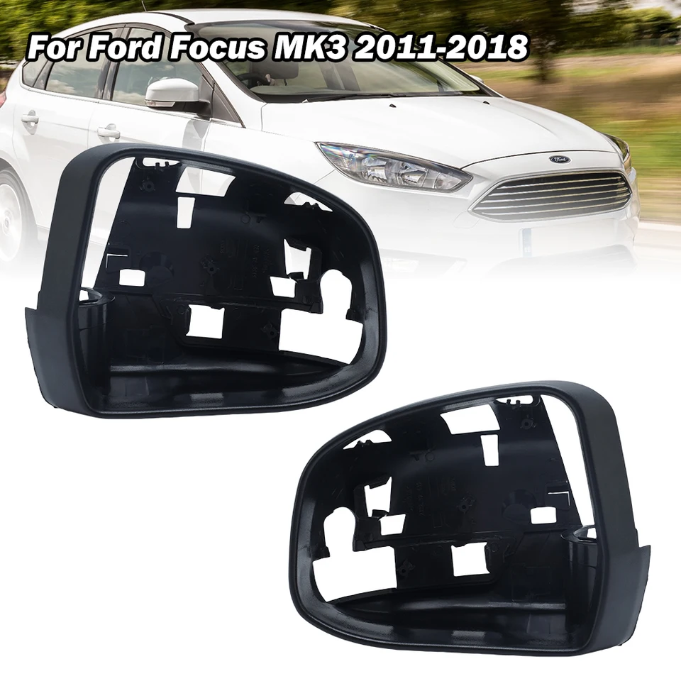 Rám na spätné zrkadlo dverí pre Ford Focus MK3 2011-2018 Euro verzia Textúra Čierna bočná bočná spätná škriatok Ráme