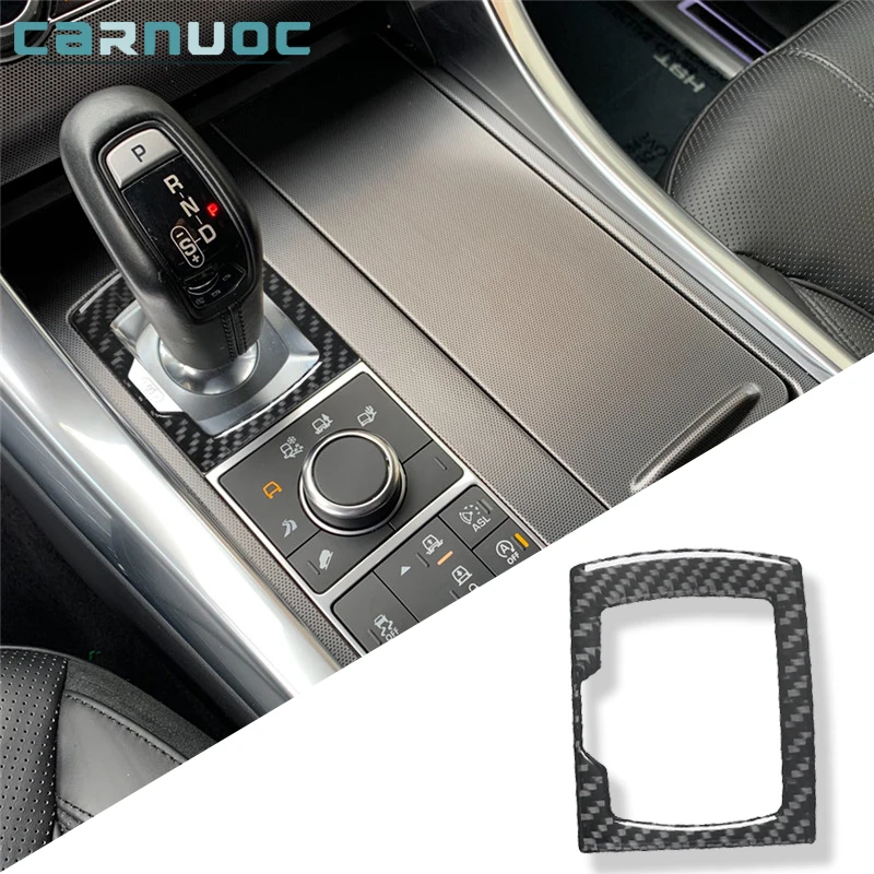 Rám prevodovky pre Land Rover alebo Range Rover Sport 2014 2015 2016 2017 Nálepky z uhlíkových vlákien Interiérové ​​dekoratívne doplnky
