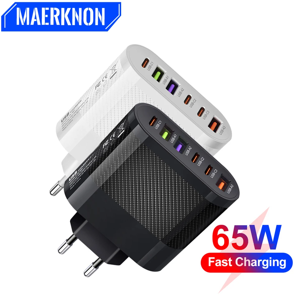Rýchla nabíjačka 65 W Dual Ports USB C nabíjačka rýchle nabíjanie pre iPhone 15 Pro Max nabíjačku USB nabíjačku nabíjačku pre Samsung S22