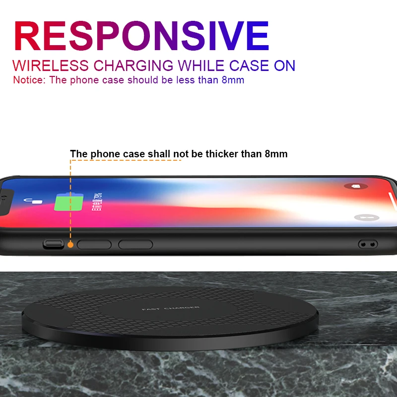 Rýchle bezdrôtové nabíjanie pre Huawei Mate X3 Nokia Lumia 920 Huawei P Smart 2019 Doogee S59 Pro Phone Wireless Nabíjanie nabíjačky