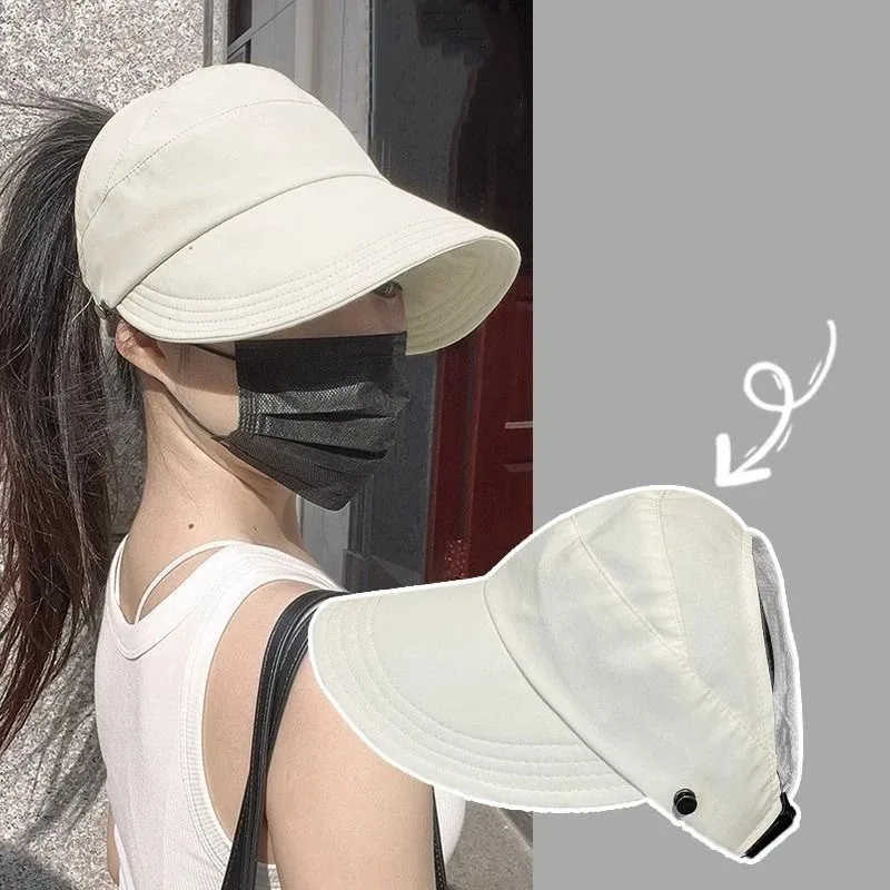 Rýchle suché klobúky Ženy Summer Emplant Emplade Cap môže zavesiť masku Outdoor Prieč s rýchlym suchým krémom klobúkov 2025
