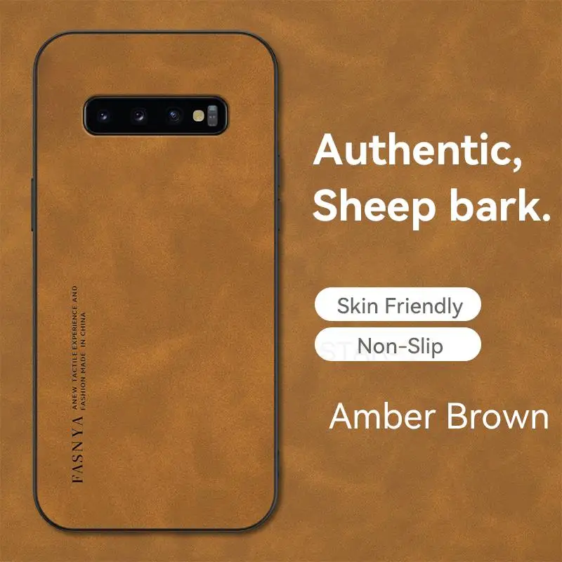 S 10 9 8 Luxusný vintage kožená puzdro pre ovčie kože pre Samsung Galaxy S10 S9 S8 Plus 5G Men Business Retro zadný kryt S10Plus S9Plus