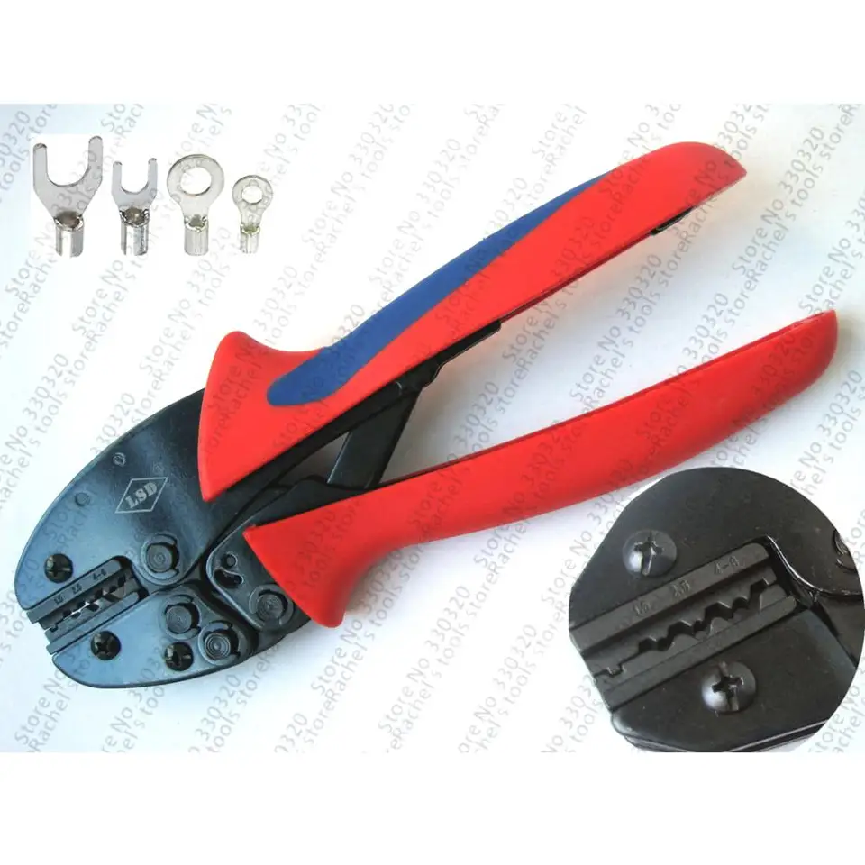 S-156W Terminál Crimping Tool Plier pre neizolované káblové prepojenia a konektory 1.5-6 mm2