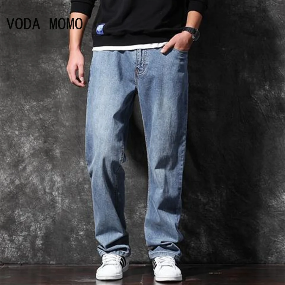 S-5XL Jarné letné leto Pánske tenké priame voľné džínsy Classic Style Advanced Stretch Baggy Pants Mužské džínsy pánske nohavice Carogo