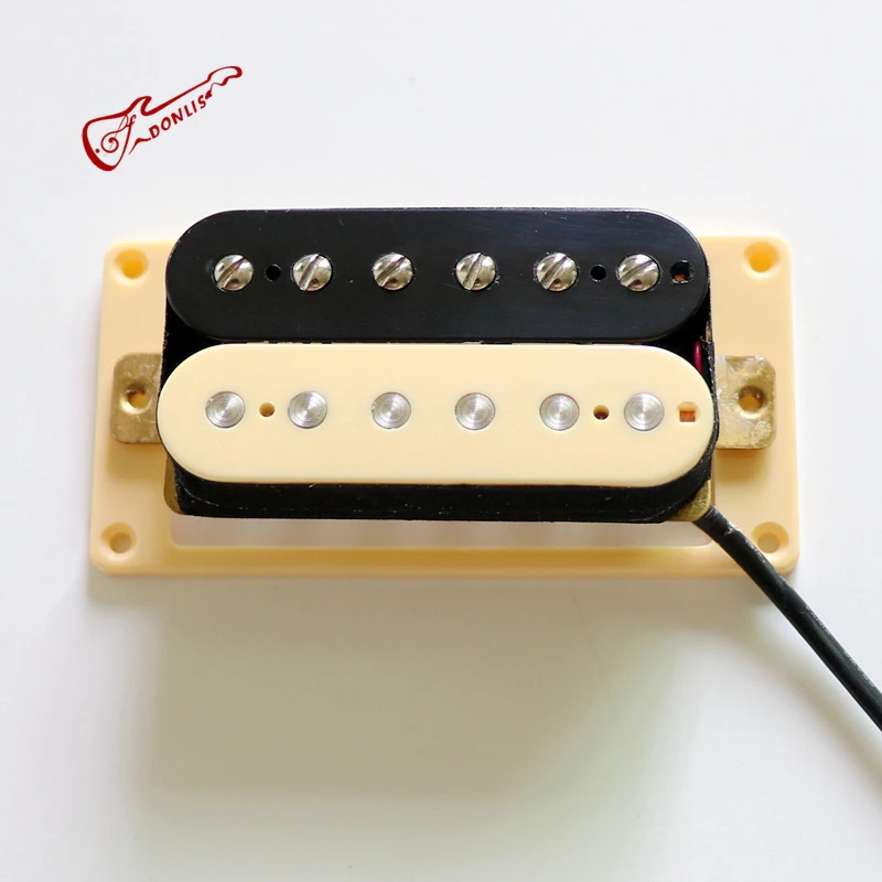 S demo Donlis Vintage Alnaco 5 LP Humbucker Guitar Pickups v čiernej/bielej/slonovine so 4 vodičskými drôtmi