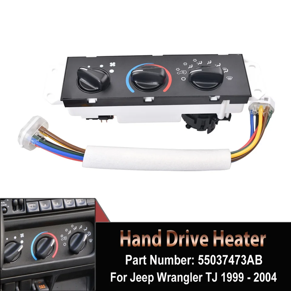S klimatizáciou s pravým hriechom a Control A/C 55037473AB pre Jeep Wrangler TJ 1999 2000 2001 2002 2003 2004