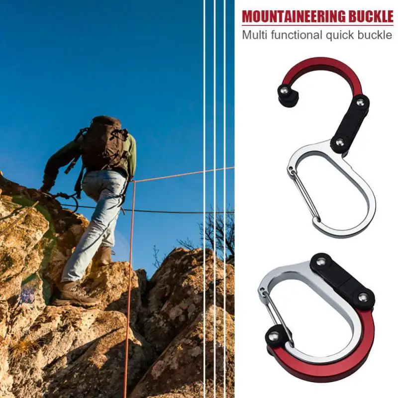 S/L hybridný sponk - Carabiner Rotuing Hook Clip Non -Locking Silné klipy na kempingové rybárske turistické batoh out