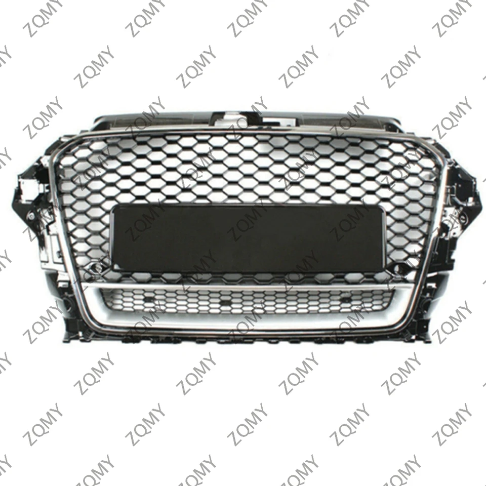 S/logo pre Audi A3/A3L/S3 2014 2015 2016 2016 CAR Front Bumper Grille Styling Panel Panel Horný gril (upravte štýl RS3)