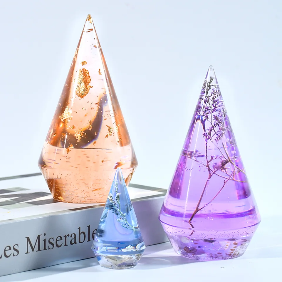 S/M/l Držiteľ prsteňa kužeľové formy živice pyramídové silikónové formy na odlievanie živicových kutilov DIY šperky na zobrazenie stojanov Sviečka na výrobu remesiel
