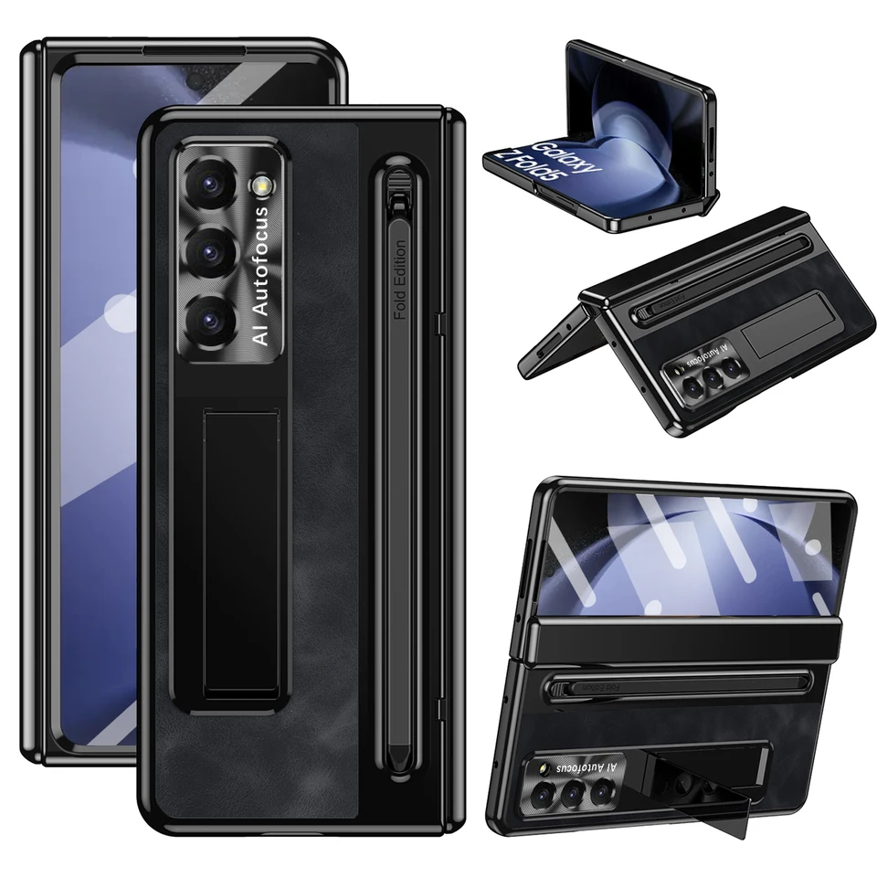 S puzdrom pre stánok s perami pre Samsung Z Fold 5 Z Pohyb 6 Z Pohla 4 Závesové puzdro Obrazovky Ochranné puzdro Penové sloty pre Galaxy Z Fold5