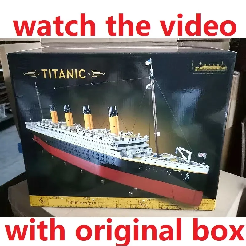 S pôvodným boxom 9090ks Titanic Cruise Loď kompatibilný s 10294 Hračky Building Blocks Hračky na vianočné narodeniny
