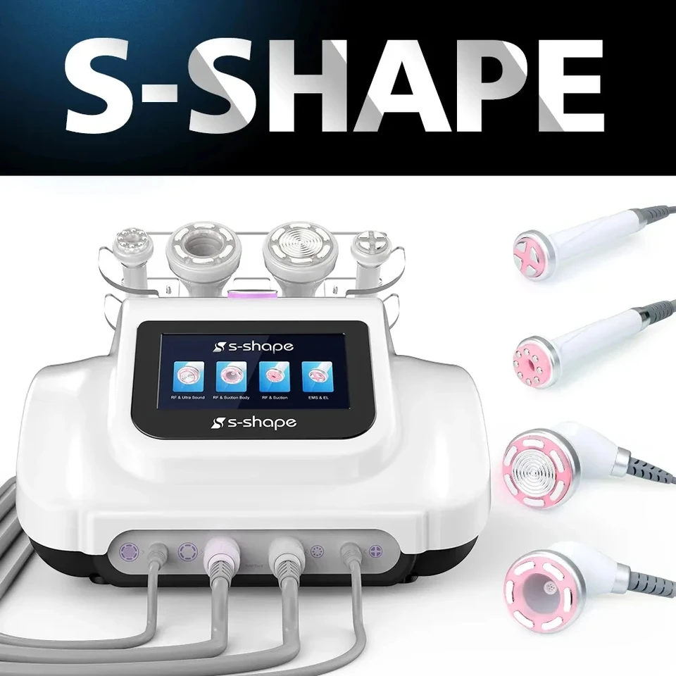 S-Shape 30K ultrazvuk kavitácie Hmotnosť RF Zničenie EMS Elektroporácia Vákuová sacia telo na tvár Stroj na starostlivosť o pleť 2024