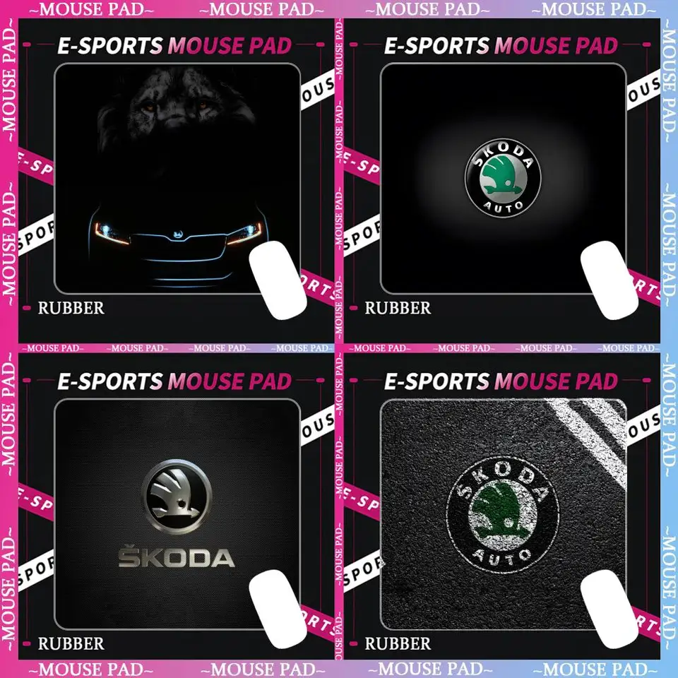 S-Sko-DA Logo Cool Design Ins ins Mouse Pad Gumber Malé podložky myši CSGOS Desktop Office Office Klávesnica E-Sports Rogs Game