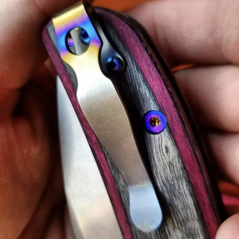 S skrutkami 3ks skrutky titán zliatiny zliatiny hlboko prenosný klip pre spyderco Shaman C229 vreckové vreckové svorky na výrobu dielov na výrobu diel