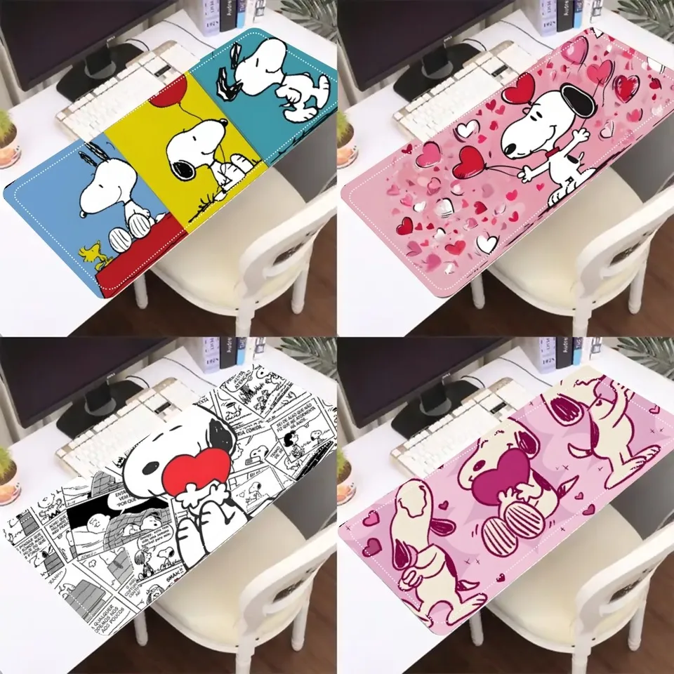 S-Snoopy Cartoon Cutoen MousePad Mouse Pad Lotebook Gaming Accessories MousePad Veľký stolný mak počítačový počítačový koberec koberec koberec koberec