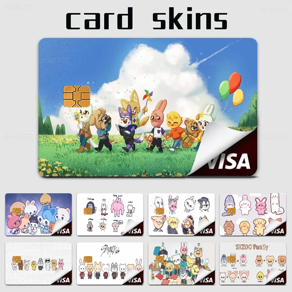 S-Stray K-Kids Matte Film Cover Cover Sticker pre kreditnú kartu Bank Debet Bus Card