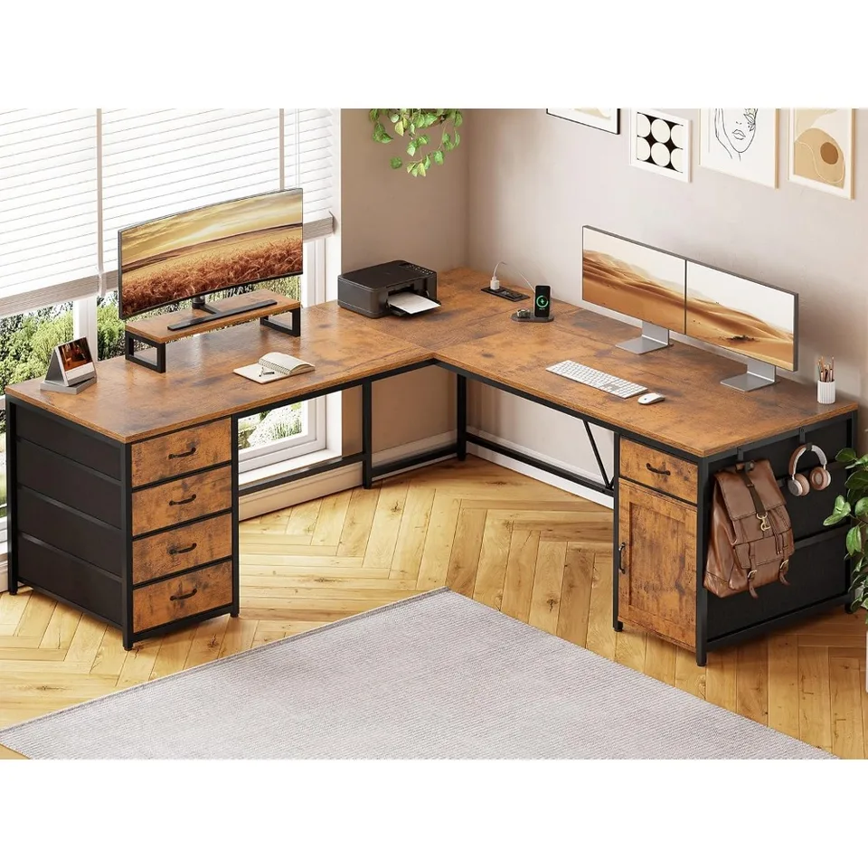 S stôl v tvare L, 63 